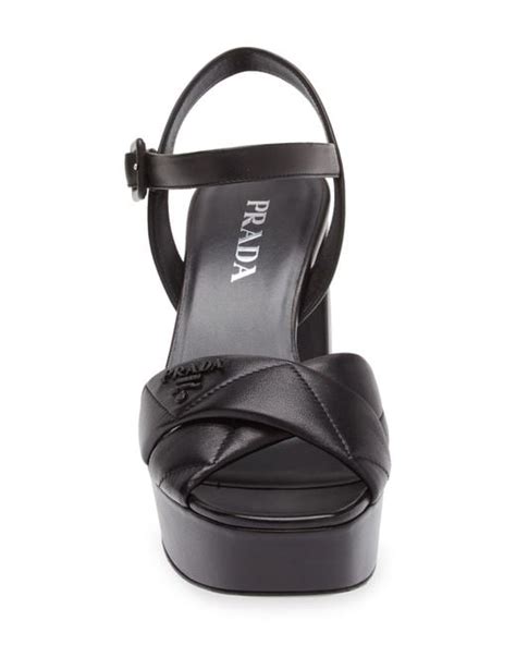 prada block sandals|Prada diagram platform sandal.